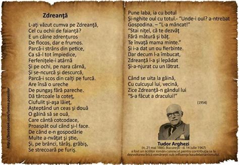 zdreanta de tudor arghezi|poezie despre zdrenţuros.